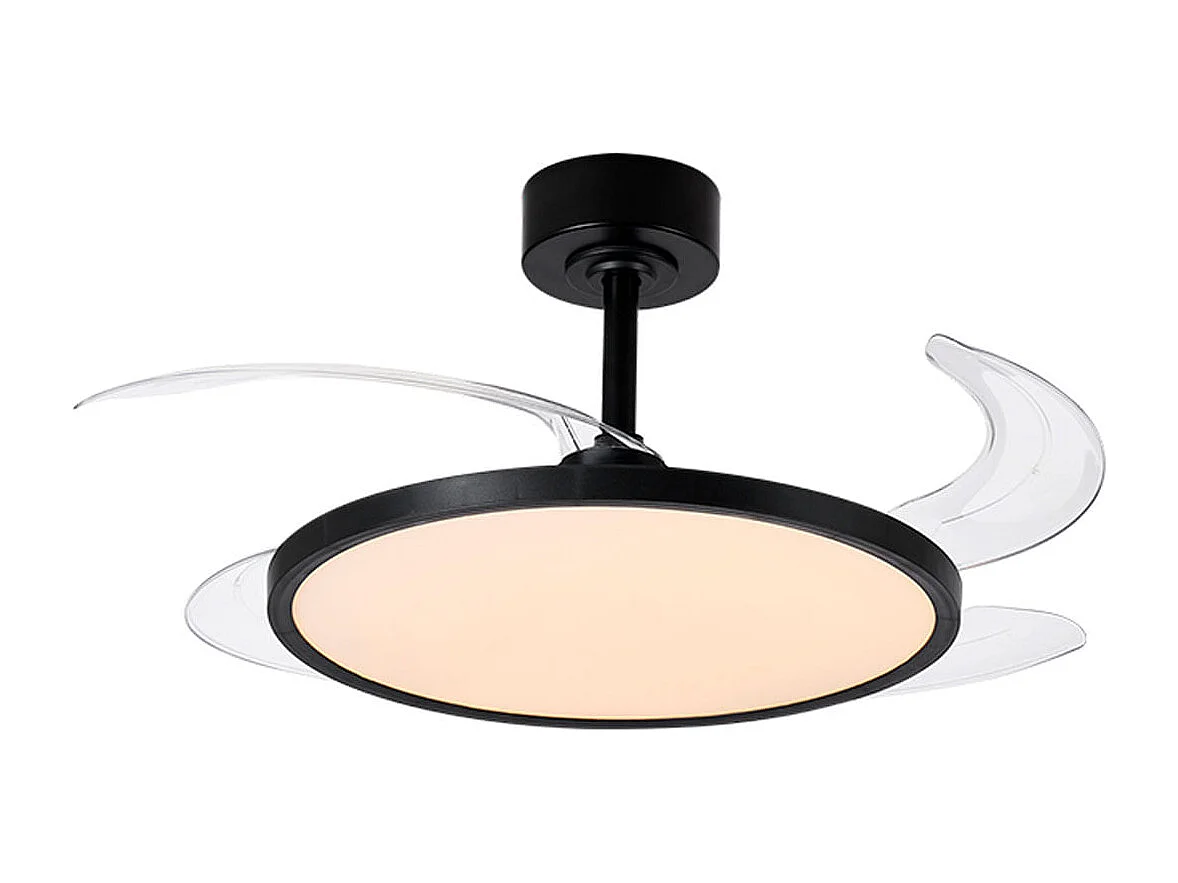 Ventilador de techo Slim Bel Air DC 32W 4 aspas retráctiles negro Ø106x35 cm