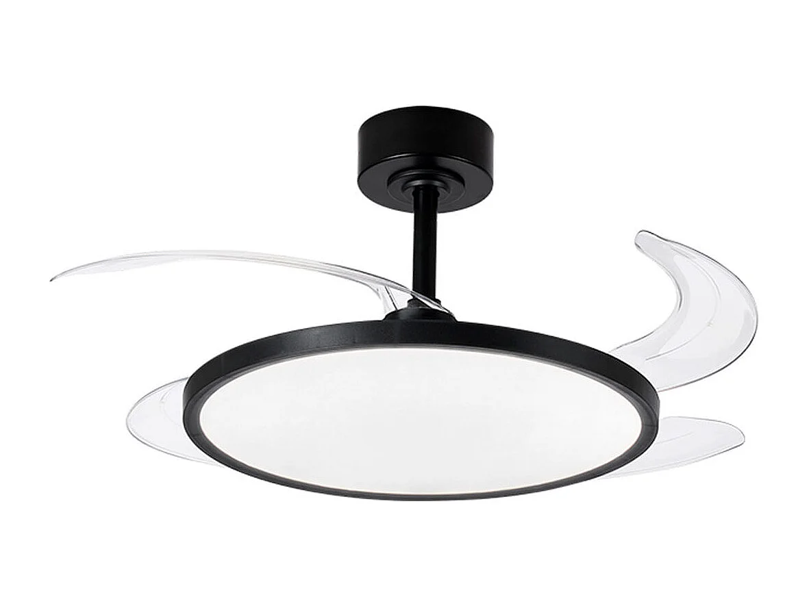 Ventilador de techo Slim Bel Air DC 32W 4 aspas retráctiles negro Ø106x35 cm