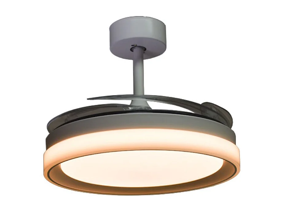 Ventilador de techo Kigali Mini Bel Air 48W 4 aspas retráctiles blanco/plata Ø91 cm