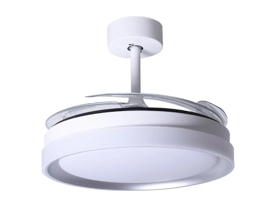 Ventilador de techo Kigali Mini Bel Air 48W 4 aspas retráctiles blanco/plata Ø91 cm