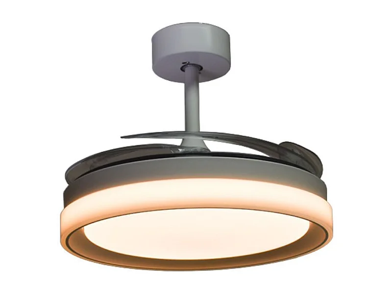 Ventilador de techo Kigali Mini Bel Air 48W 4 aspas retráctiles blanco/plata Ø91 cm