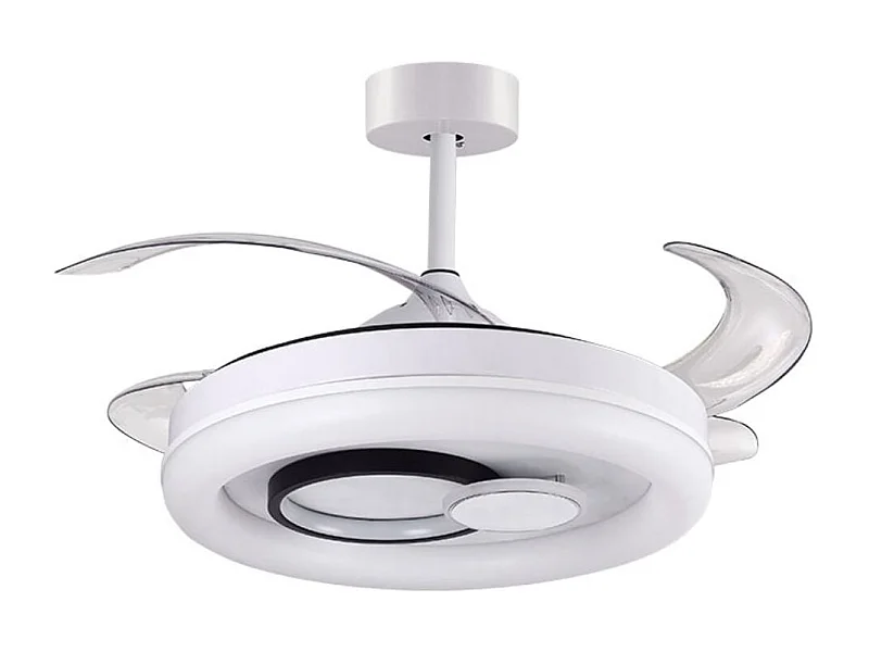 Ventilador de techo Hersa Bel Air 116W 4 aspas retráctiles mando a distancia blanco Ø108 cm