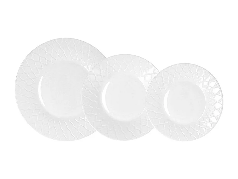 Vajilla Amario Luminarc 12 piezas 4 servicios vidrio opal blanco