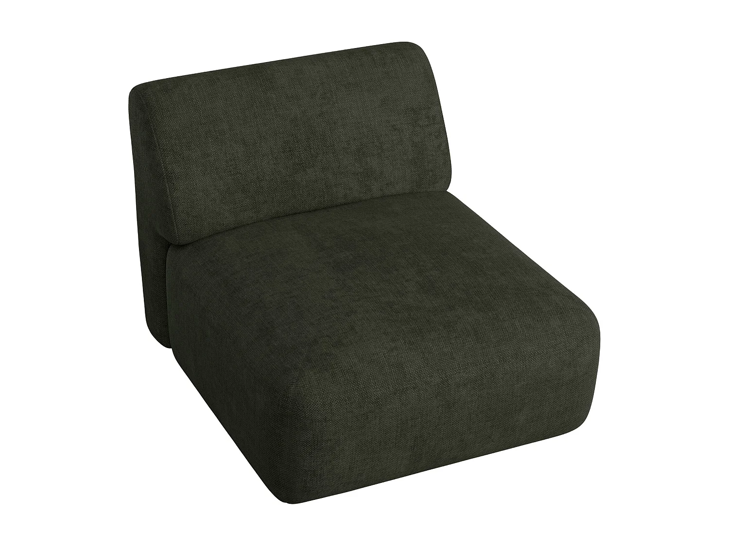 Module fauteuil en tissu vert POGNI de Maison Céphy