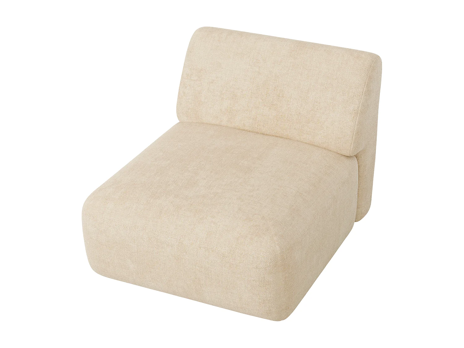 Module fauteuil en tissu beige POGNI de Maison Céphy