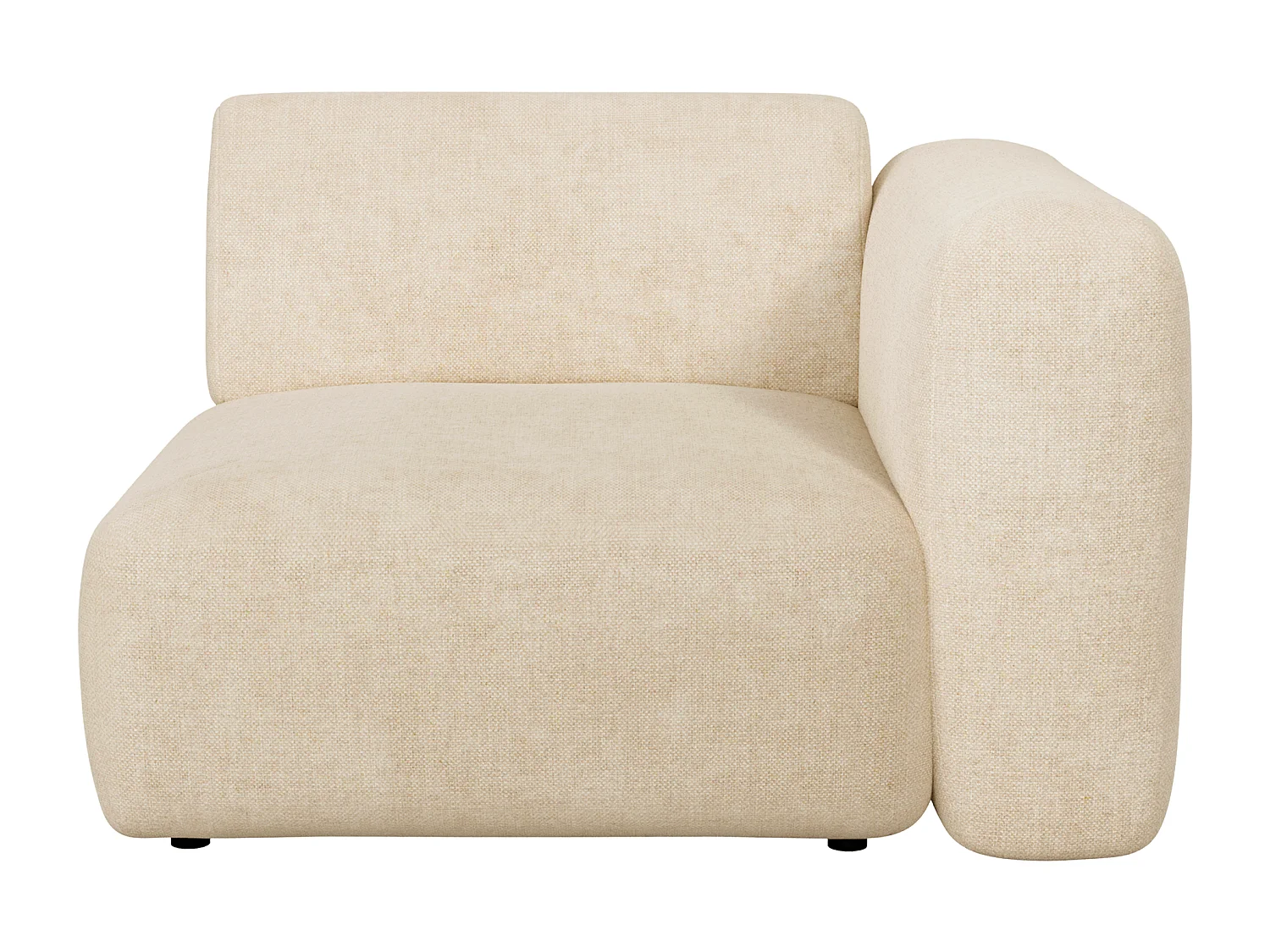 Module fauteuil d'angle droit en tissu beige POGNI de Maison Céphy