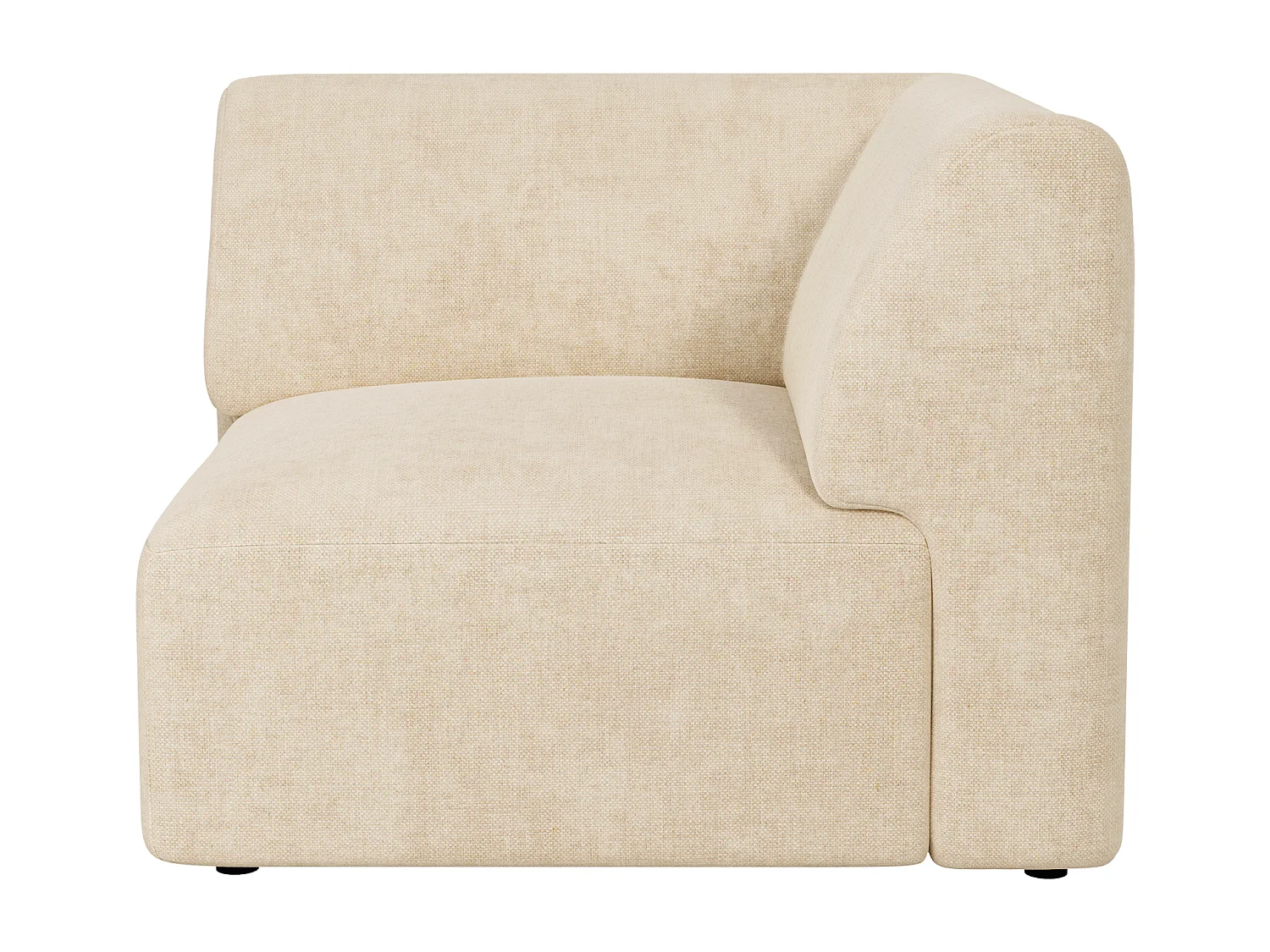 Module fauteuil d'angle en tissu beige POGNI de Maison Céphy