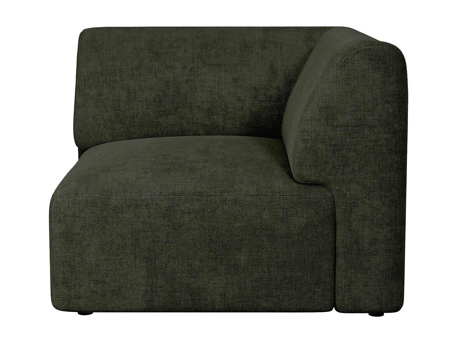 Module fauteuil d'angle en tissu vert POGNI de Maison Céphy