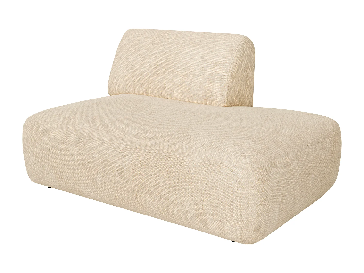 Module méridienne droite en tissu beige POGNI de Maison Céphy