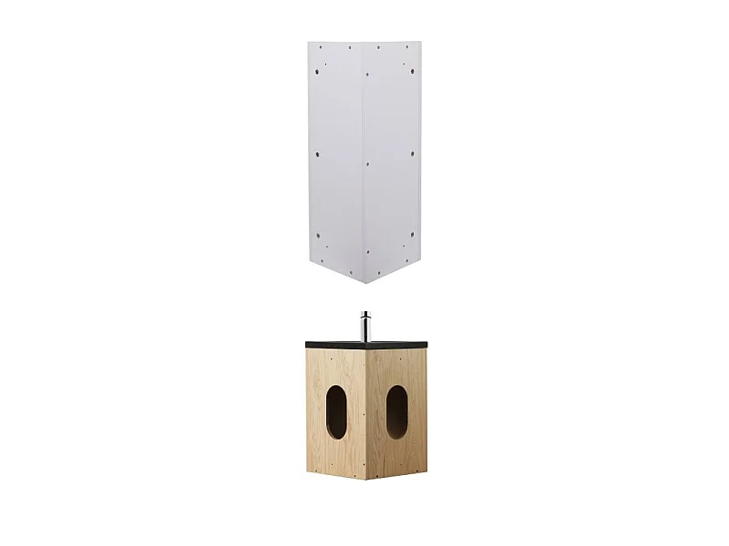 SKINO hoekwastafel + badkamermeubel