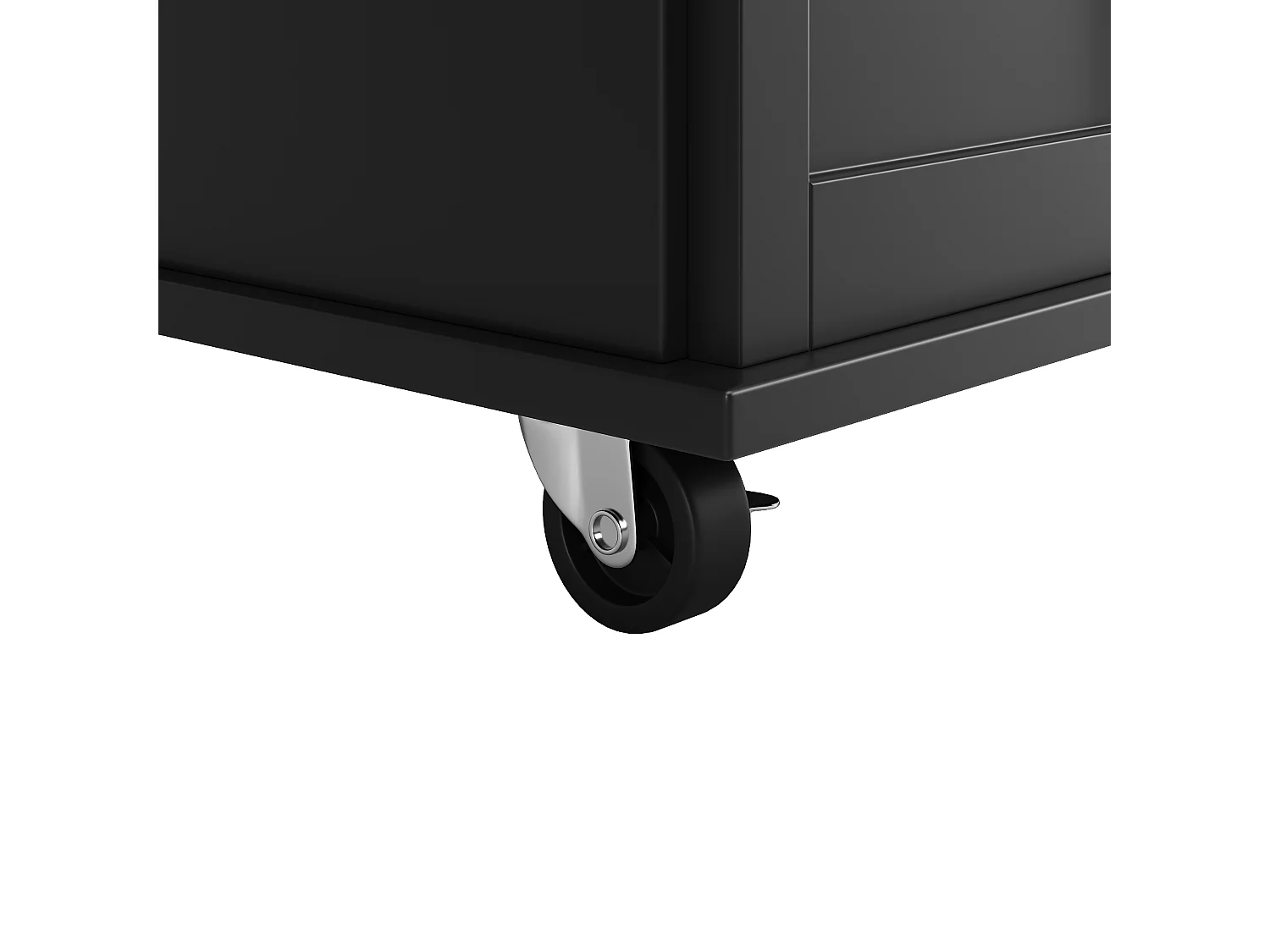 Desserte de cuisine 128x(50/78)x90.5 cm 4 portes et 2 tiroirs Îlot de cuisine avec plateau extensible - noir