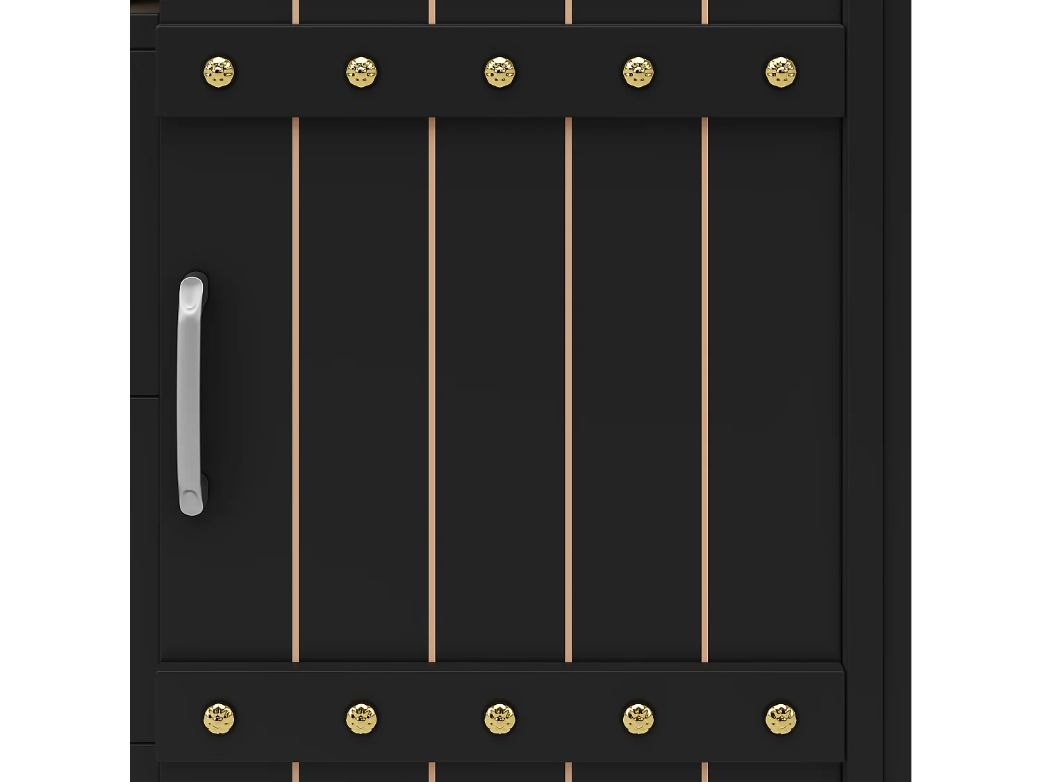 Desserte de cuisine 110x(42-70)x90 cm 2 portes coulissantes et 3 tiroirs Îlot de cuisine avec plateau extensible  - noir