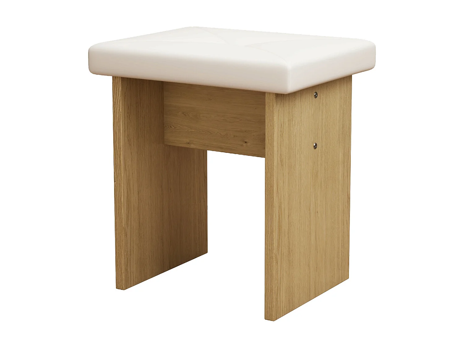 Ensemble table extensible 120x80x75 cm avec rangement + 4 chaises en similicuir - pieds en bois - blanc