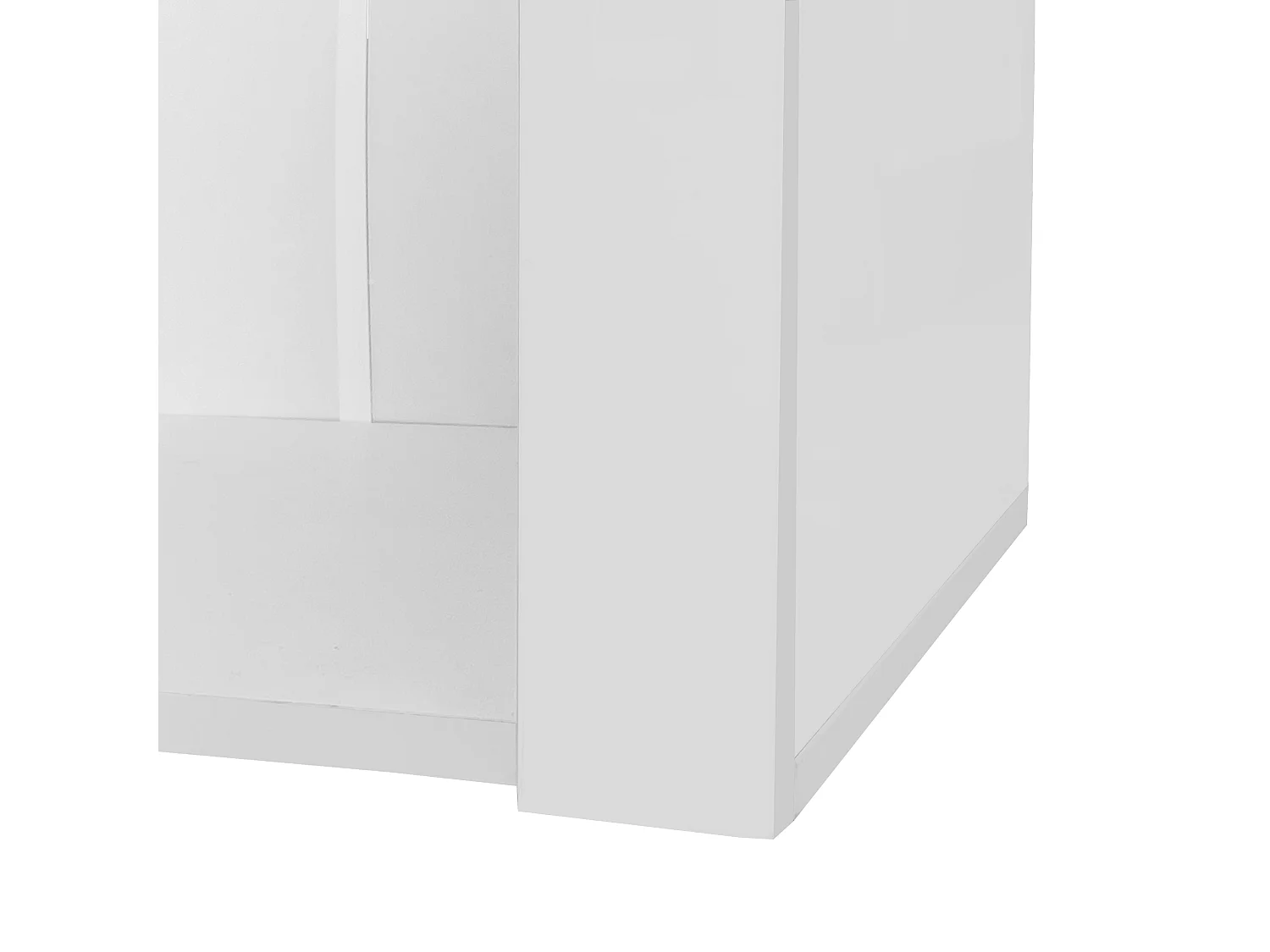 Vitrine 55x38x166 cm LED 1 porte et 3 étagères en verre - meuble de rangement - bois - blanc
