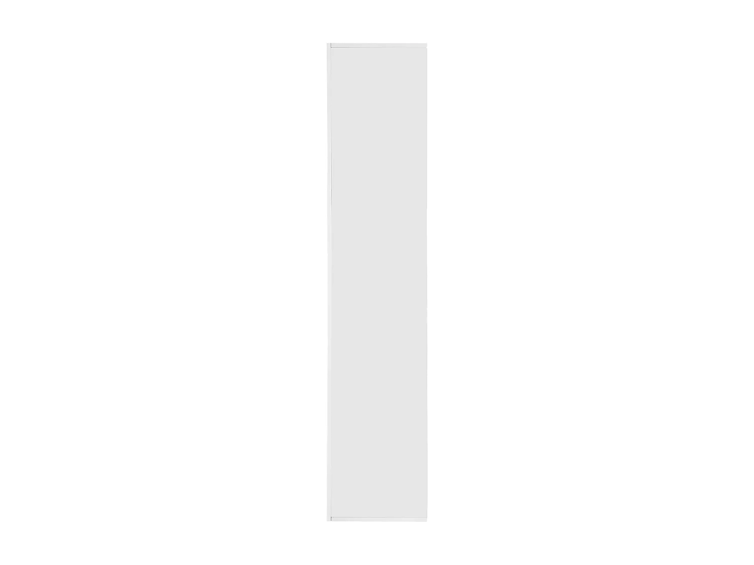 Vitrine 55x38x166 cm LED 1 porte et 3 étagères en verre - meuble de rangement - bois - blanc