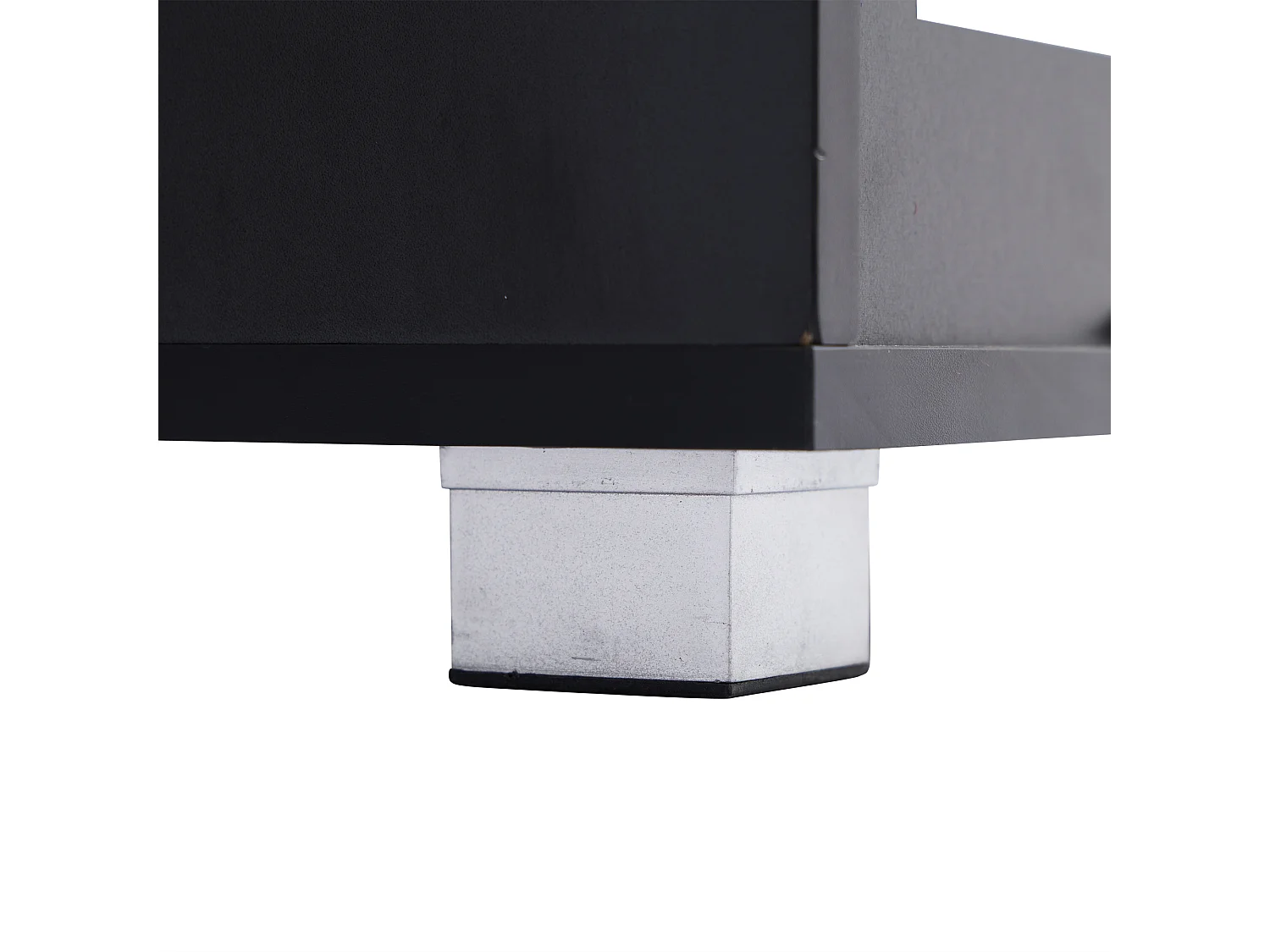 Vitrine (50x40x160 cm) LED 1 porte 1 tiroir - meuble de rangement en bois - noir