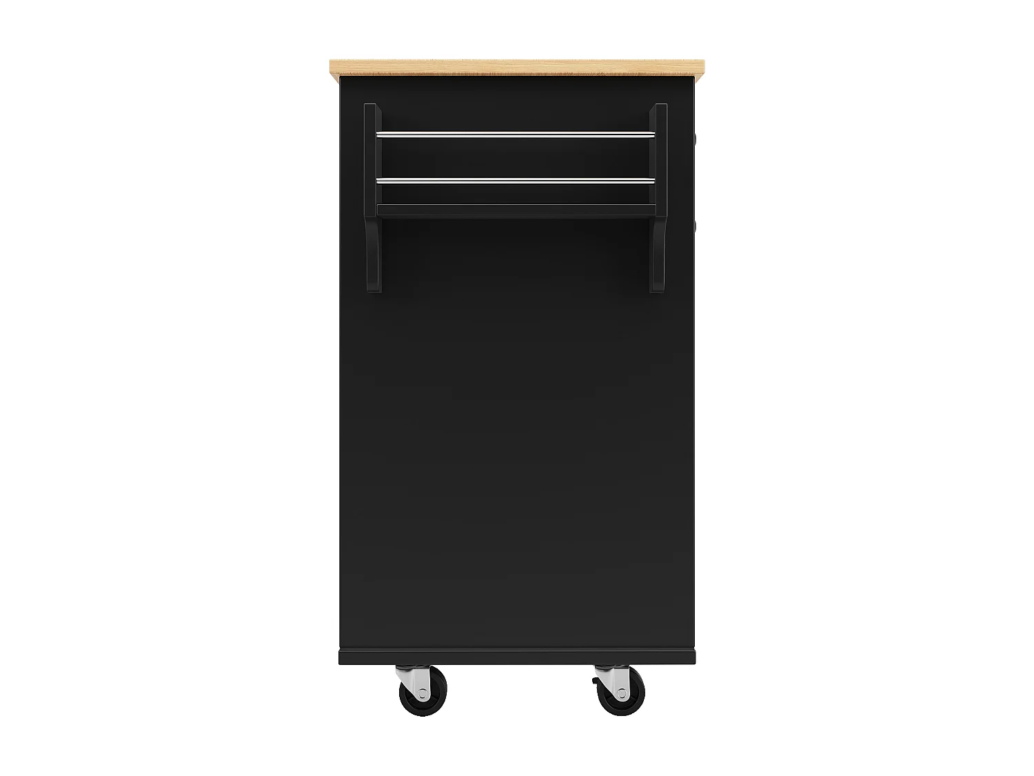 Desserte de cuisine 127x46x91.5 cm  1 porte et 4 tiroirs buffet avec cloisons amovibles - noir
