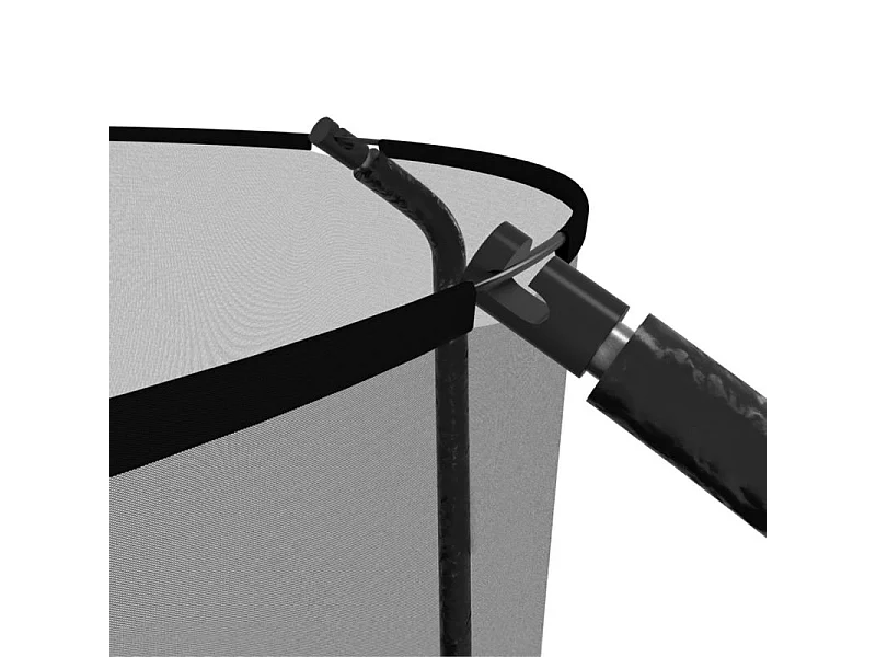 Trampoline Semi-Pro 8FT / 244cm Noir avec Filet de sécurité, Tapis de saut, Coussin de protection, Echelle