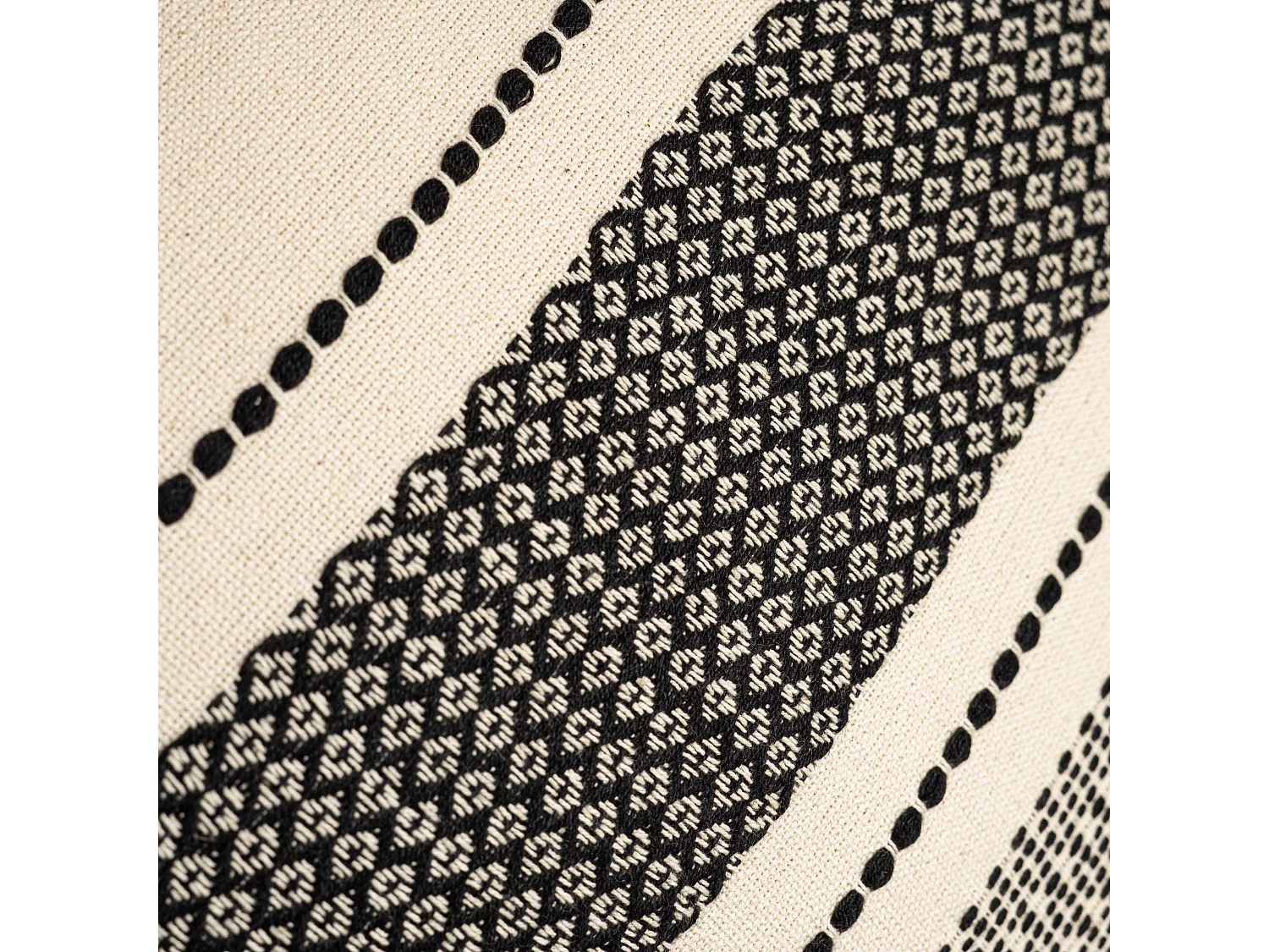 Coussin coton noir décoratif 50x50