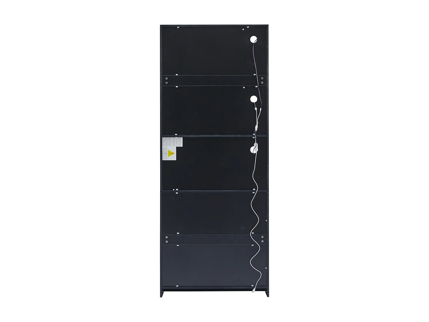 Vitrine 80x30x200 cm, portes en verre, éclairage LED réglable, rangement multifonction, panneau de particules blanc