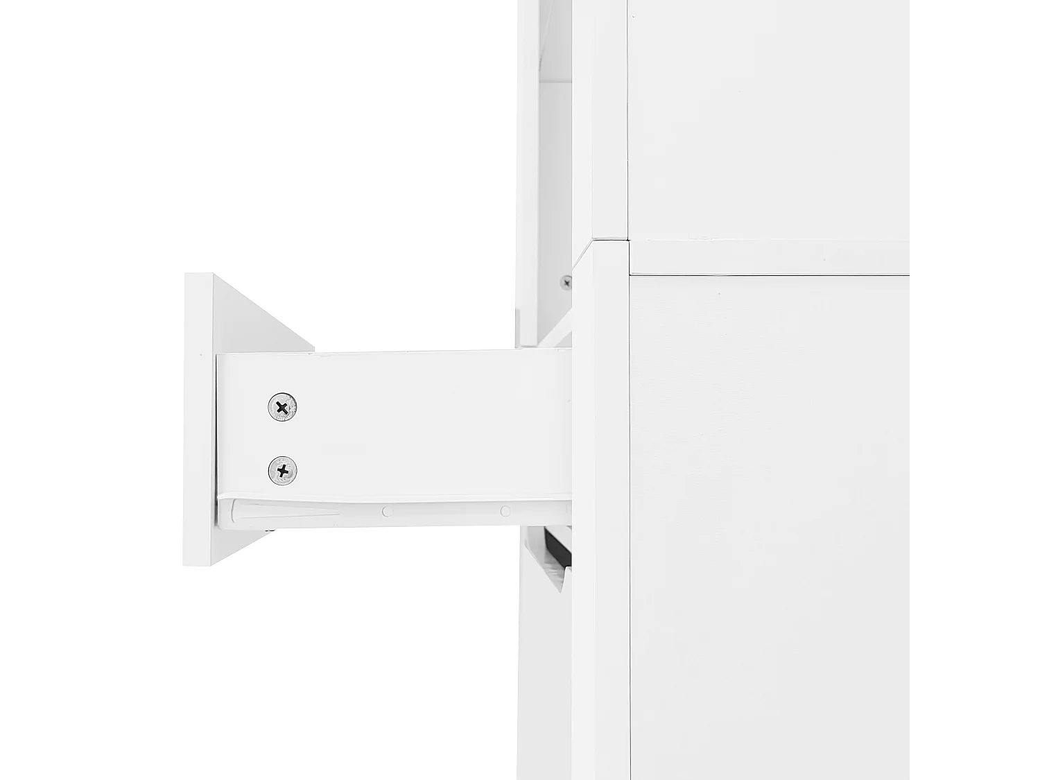 Vitrine 60x35.5x165cm LED 2 portes 1 tiroir et 2 étagères en verre - meuble de rangement - blanc