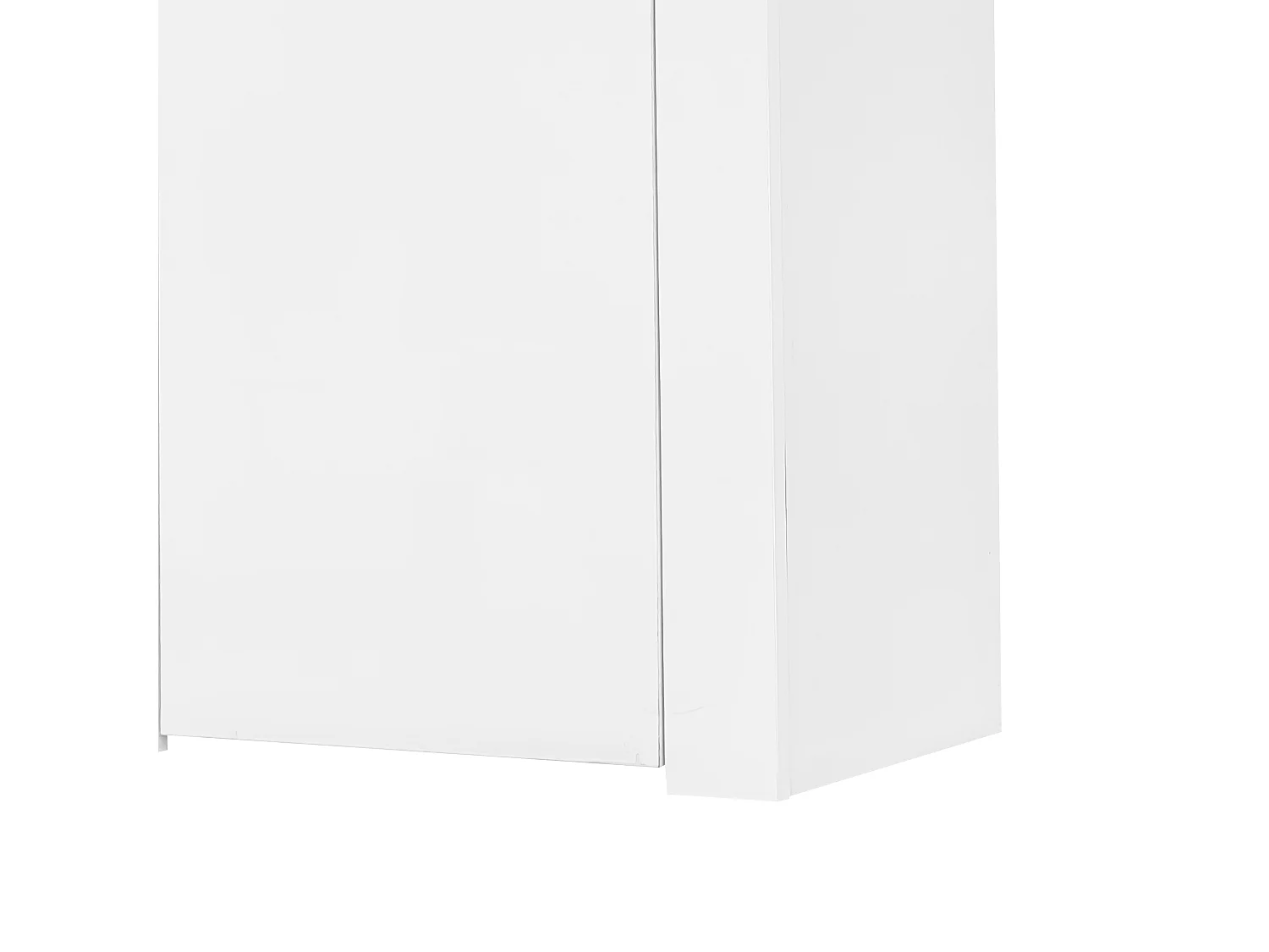 Vitrine 60x35.5x165cm LED 2 portes 1 tiroir et 2 étagères en verre - meuble de rangement - blanc