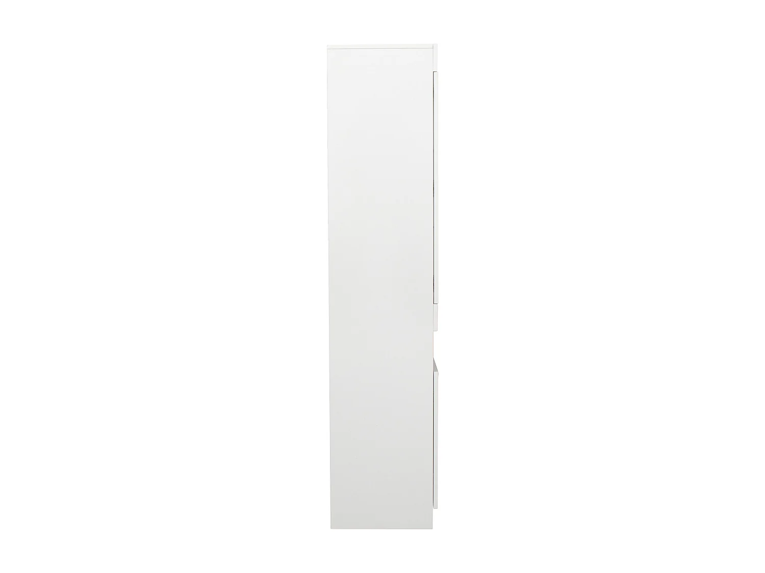 Vitrine 50x40x180 cm LED 2 portes et étagères en verre - meuble de rangement - bois - blanc