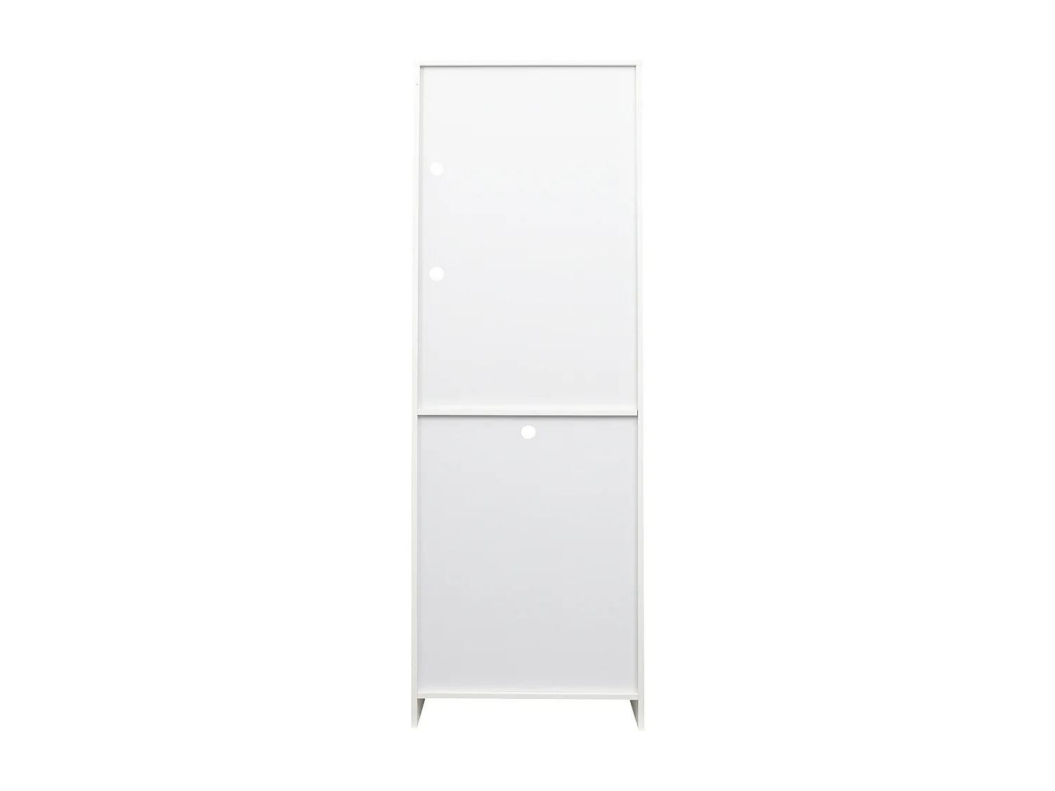 Vitrine 50x40x180 cm LED 2 portes et étagères en verre - meuble de rangement - bois - blanc