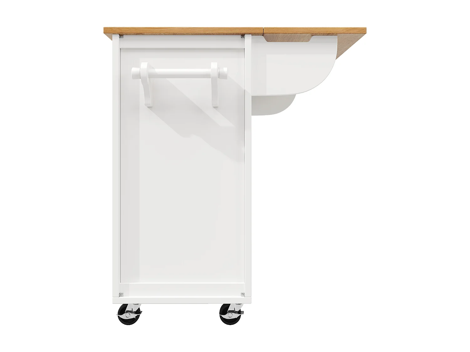 Desserte de cuisine 137.9x(45-73)x92.2 cm 2 portes et 2 tiroirs Îlot de cuisine avec plateau extensible - blanc