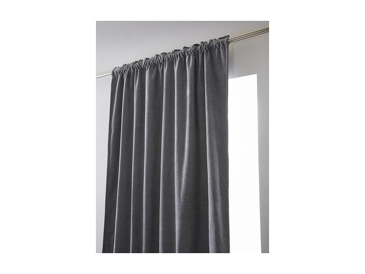 Rideau occultant phonique et thermique doublé polaire galon fronceur "Bjorn" 100% opaque Le fil d'Ariane