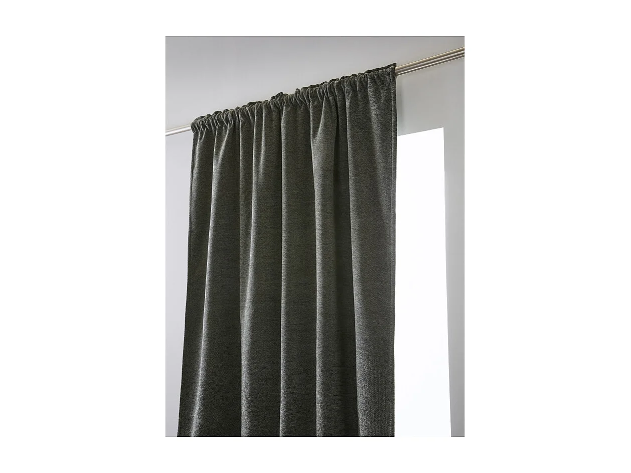 Rideau occultant phonique et thermique doublé polaire galon fronceur "Bjorn" 100% opaque Le fil d'Ariane