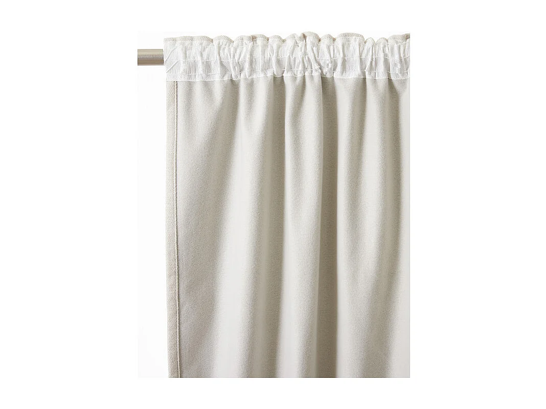 Rideau occultant phonique et thermique doublé polaire galon fronceur "Bjorn" 100% opaque Le fil d'Ariane