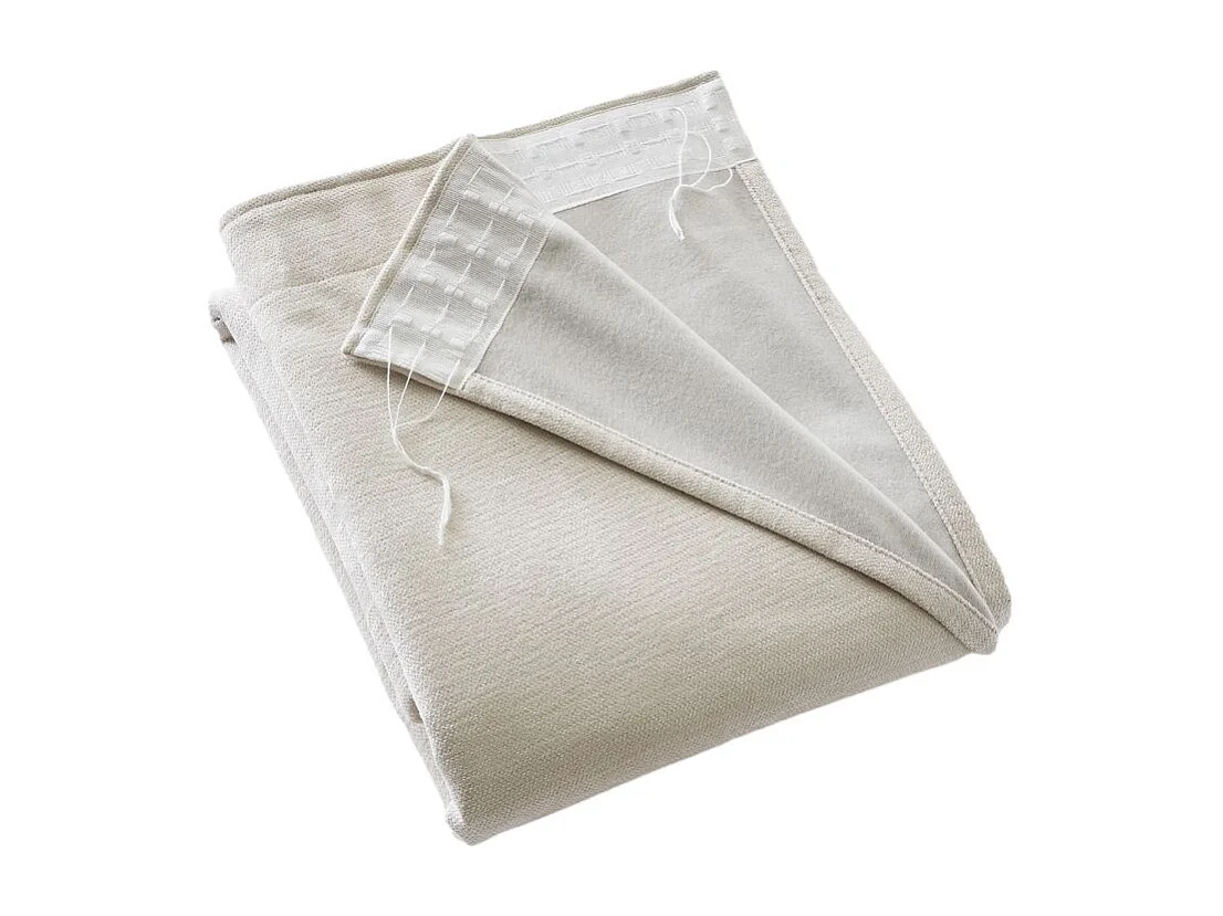 Rideau occultant phonique et thermique doublé polaire galon fronceur "Bjorn" 100% opaque Le fil d'Ariane