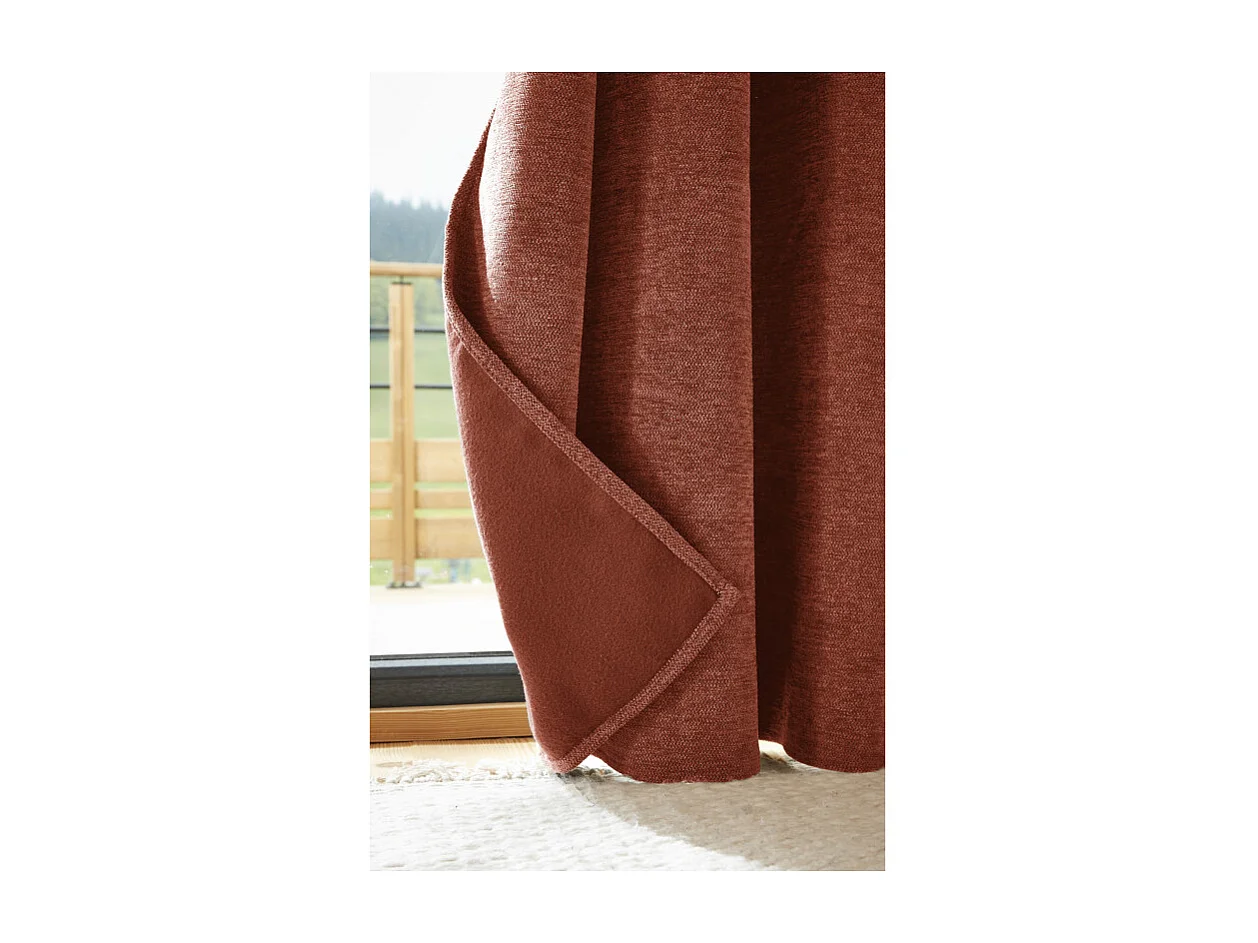 Rideau occultant phonique et thermique doublé polaire galon fronceur "Bjorn" 100% opaque Le fil d'Ariane