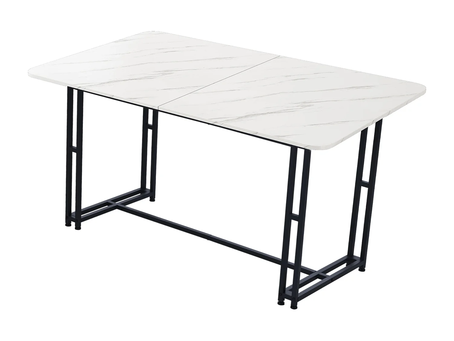 Ensemble table à manger avec 4 chaises, style moderne, assises en velours, plateau en MDF, noir