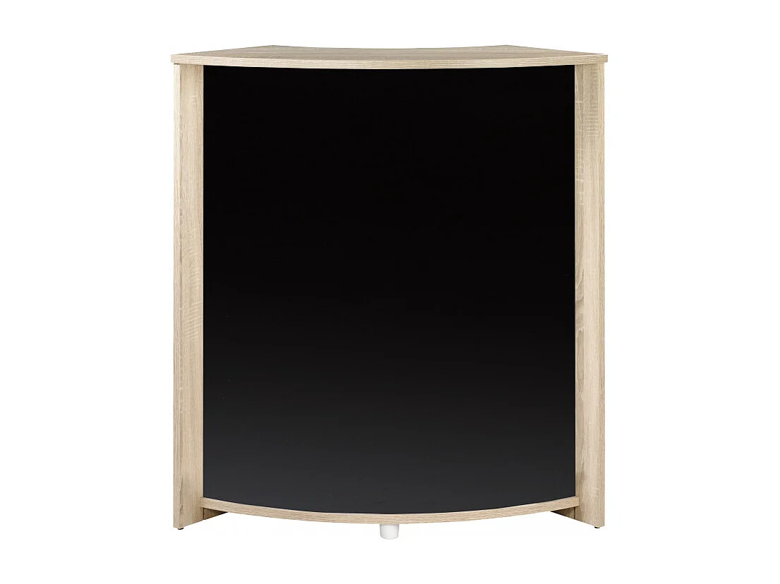 Meuble-Comptoir Bar Chêne 3 Niches 96,7 x 104,8 x 44,9 cm - Coloris: Noir