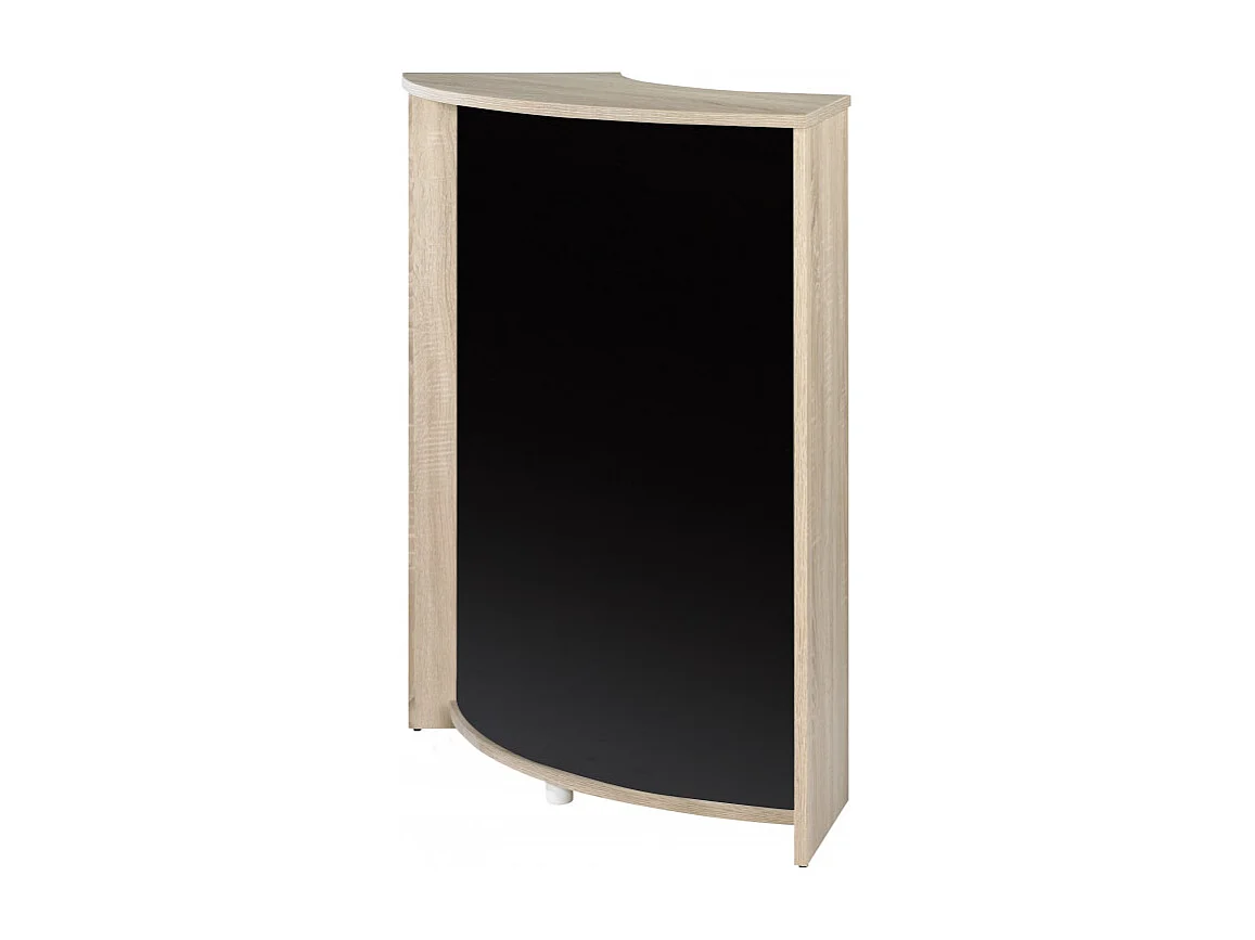 Meuble-Comptoir Bar Chêne 3 Niches 96,7 x 104,8 x 44,9 cm - Coloris: Noir