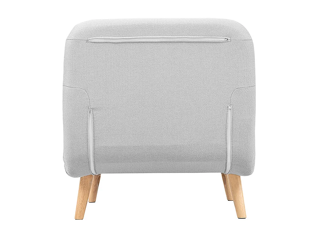Sillón nórdico convertible tejido gris claro AMIKO