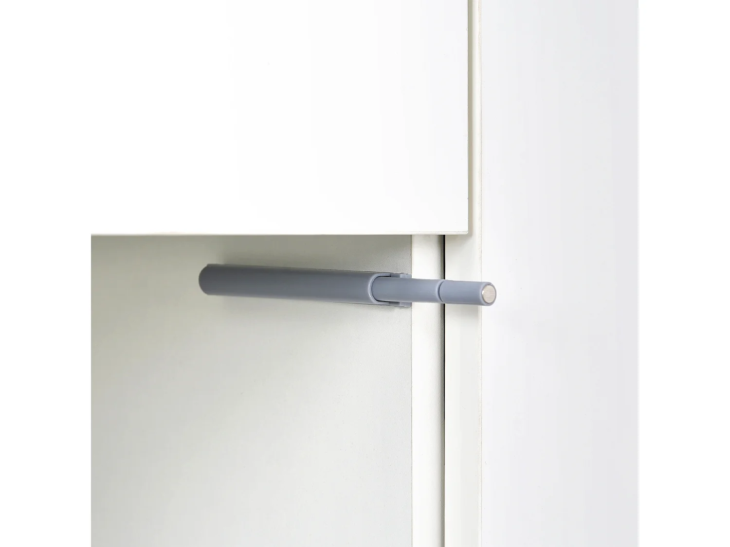 Buffet 140x35x72 cm LED avec 2 portes 4 tiroirs - meuble de rangement - bois - blanc