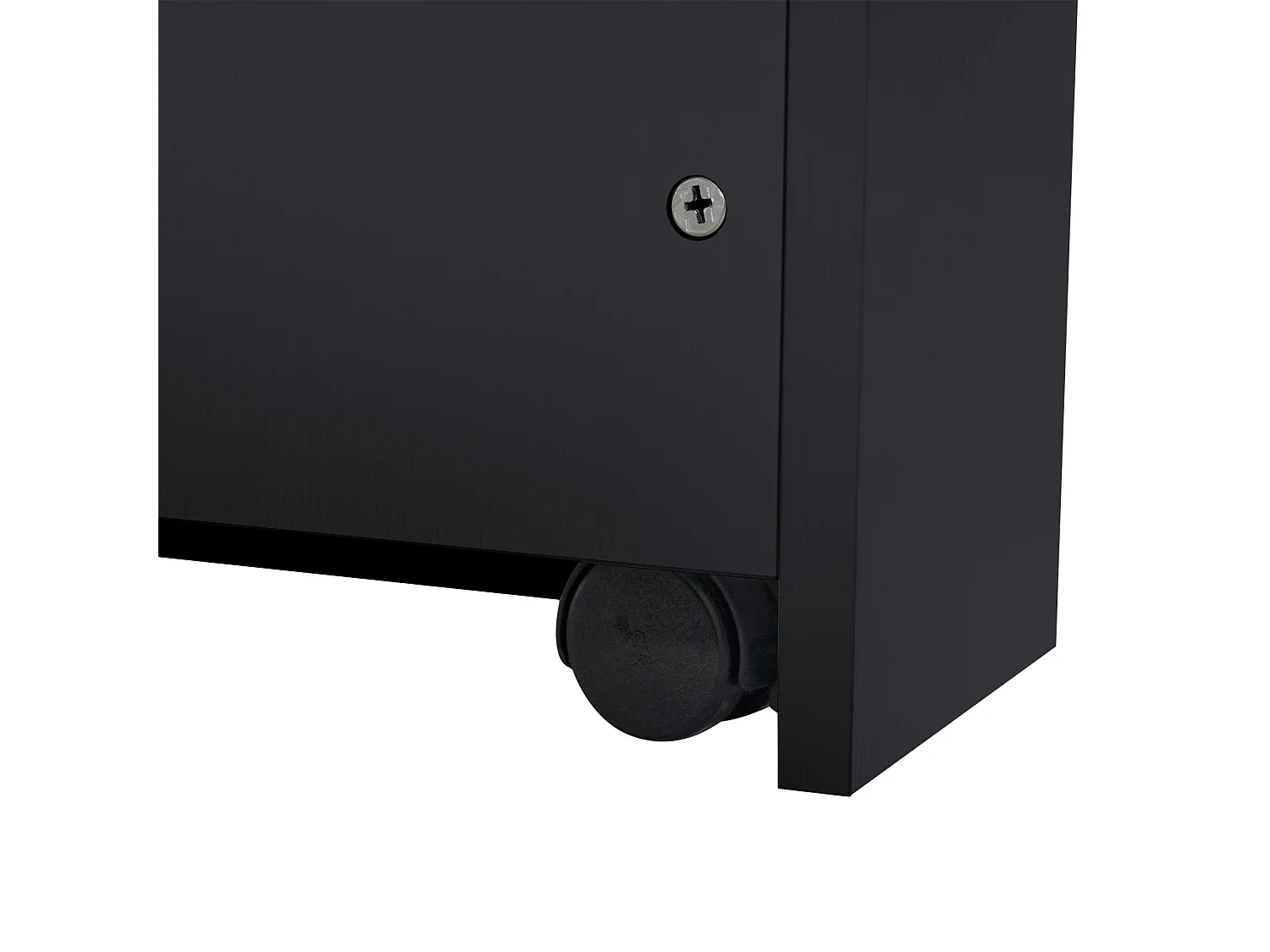 Meuble de bar (133-202)x54x93.5 cm 2 portes 2 tiroirs Îlot de cuisine en bois avec plateau extensible - noir