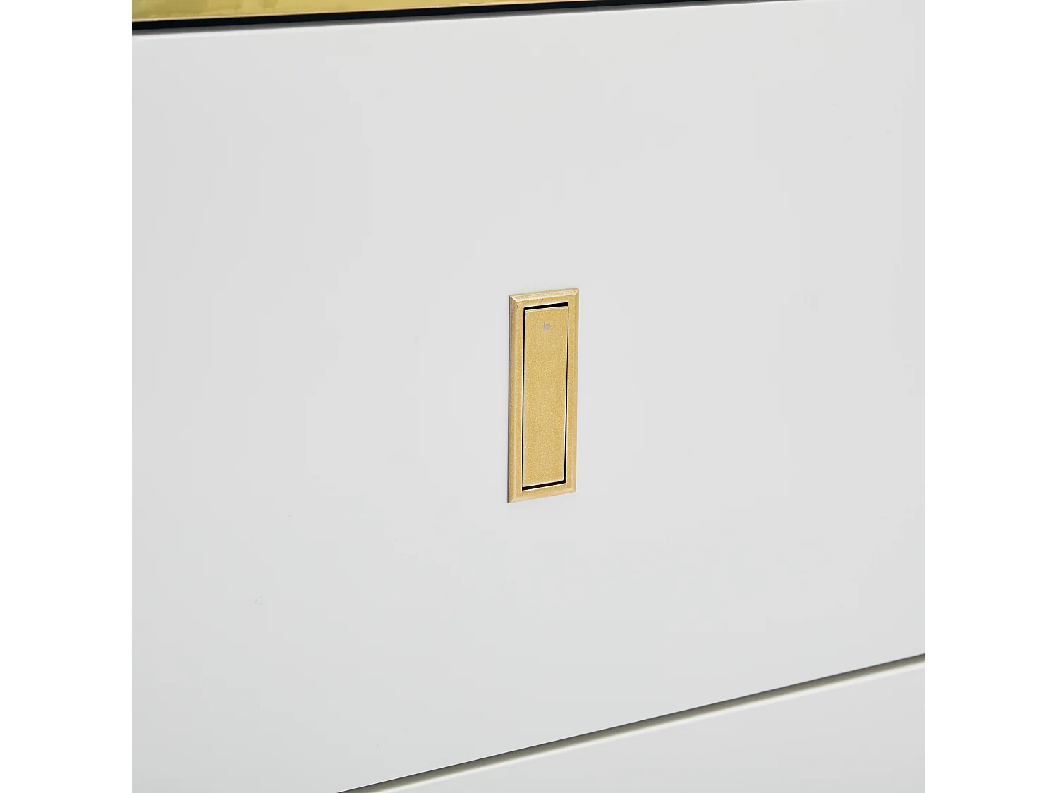 Buffet 150.5x35x80 cm LED avec 2 portes 3 tiroirs - meuble de rangement - bois - blanc