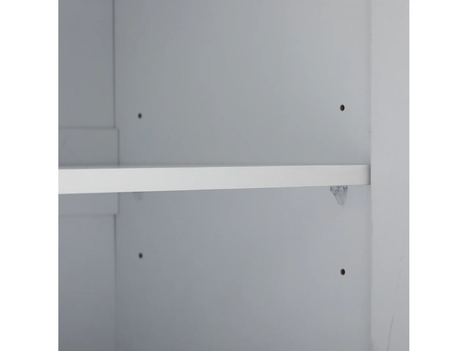 Buffet 130x36x76 cm bois 3 portes meuble de rangement - pieds en métal et étagères réglables - blanc