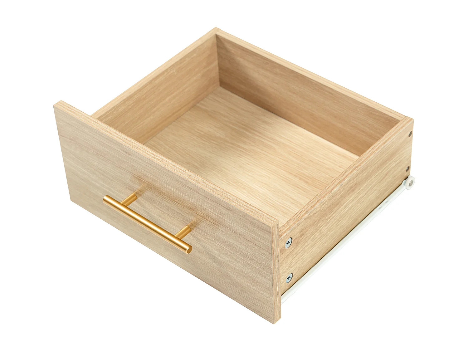 Buffet 120x40x74 cm 2 portes en rotin 3 tiroirs - meuble de rangement bois - chêne