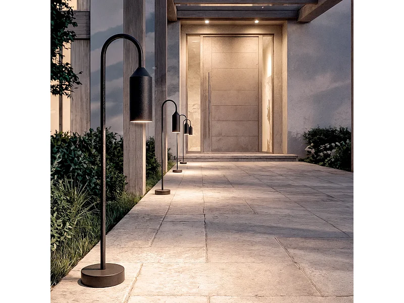 Lampioncino per Esterni Alluminio 60cm Boukali Nero