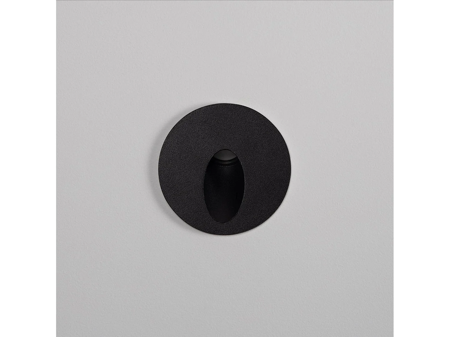 Baliza Exterior LED 3W Empotrable Pared Circular Negro Boiler 4000K Blanco Neutro