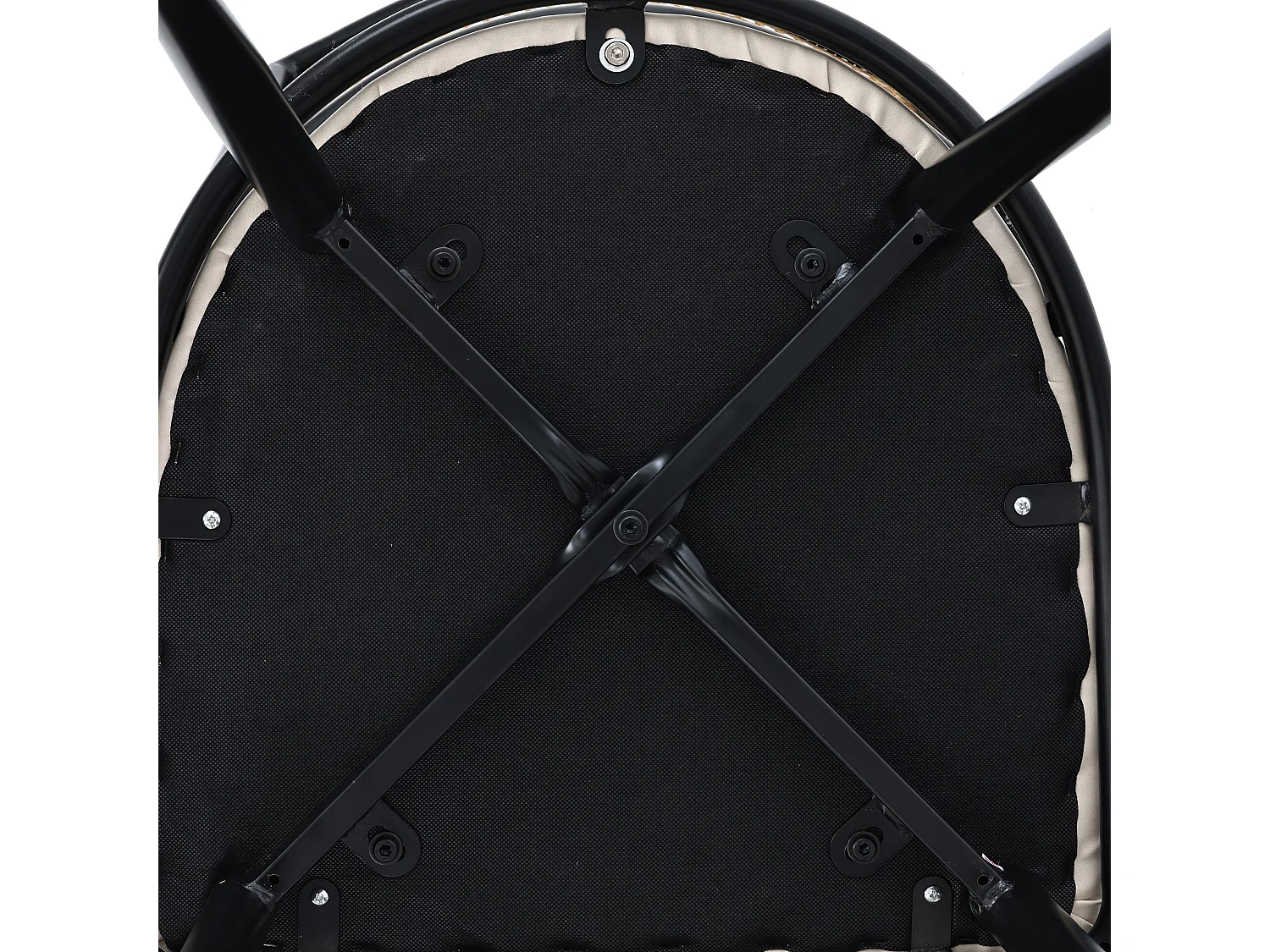 Lot de 2 chaises à manger en similicuir avec dossier en rotin - pieds en bois - noir