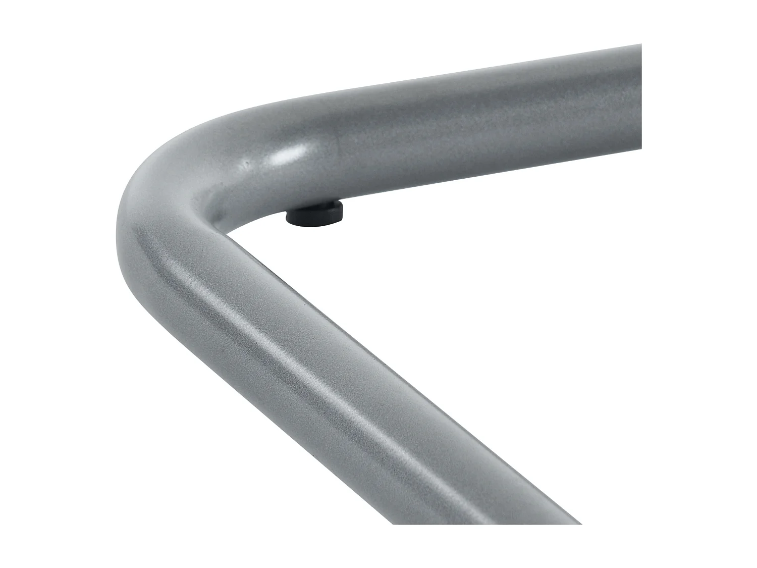 Lot de 2 chaises à manger en similicuir avec accoudoirs et dossier - pieds en métal arqués - gris