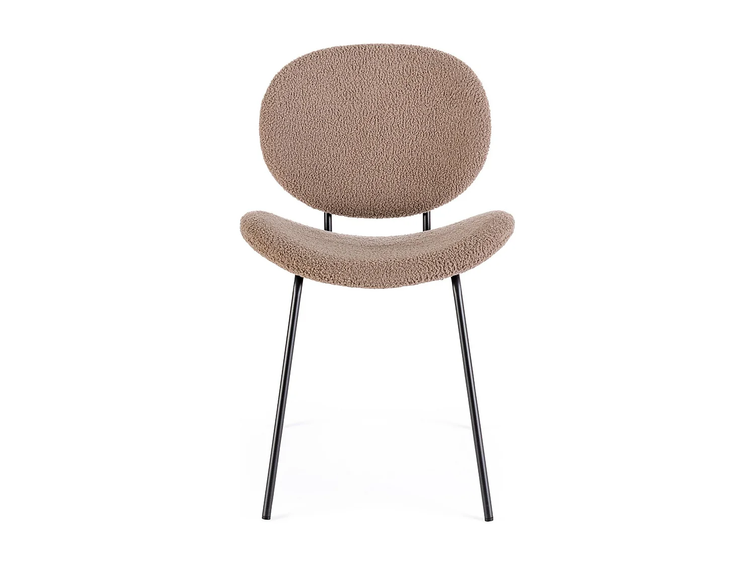 Chaises de salle à manger design en tissu bouclette (lot de 2) - KIM