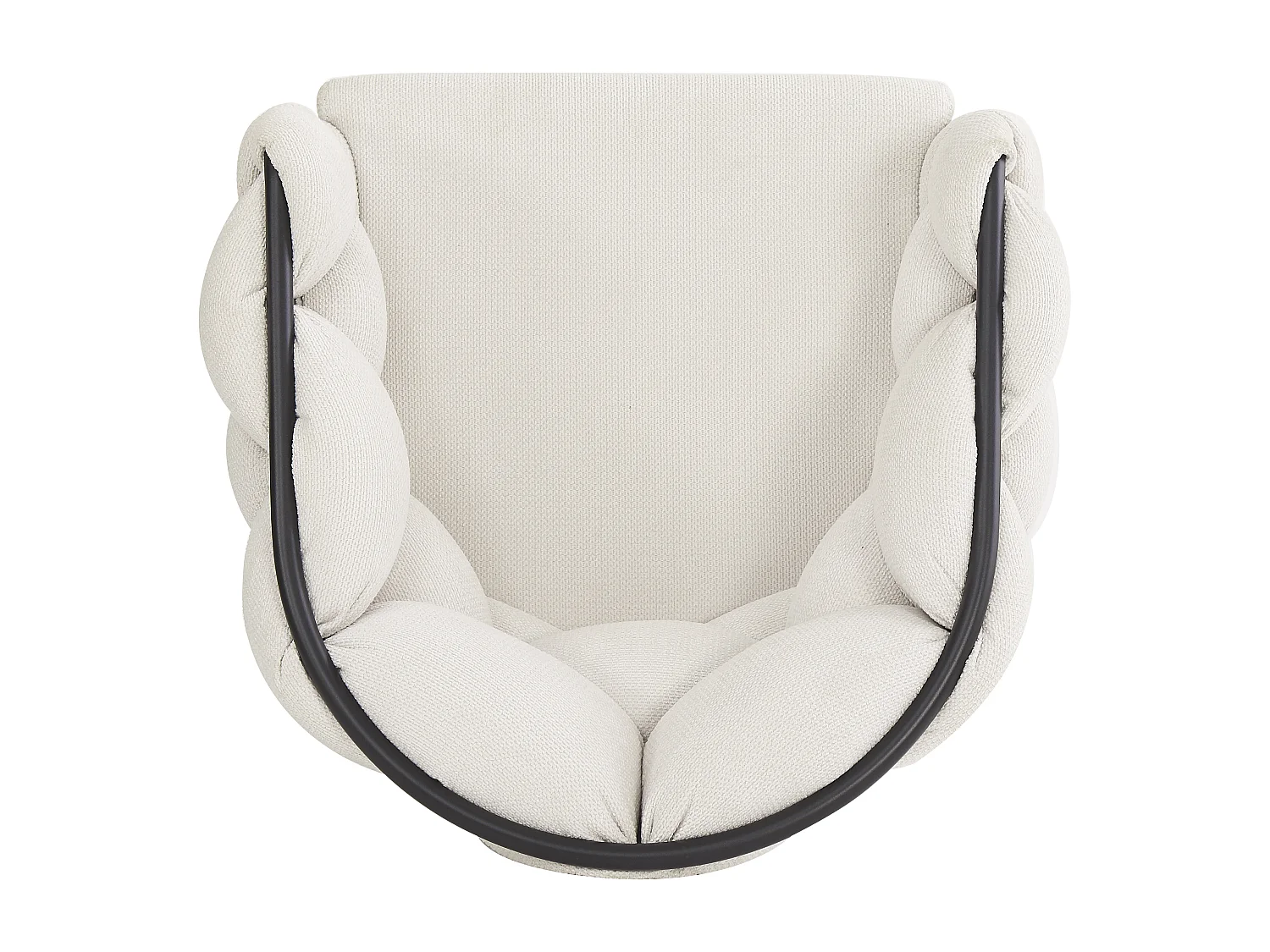 Lot de 2 chaises pivotantes 360°, dossier ergonomique, pieds antidérapants, velours et métal beige