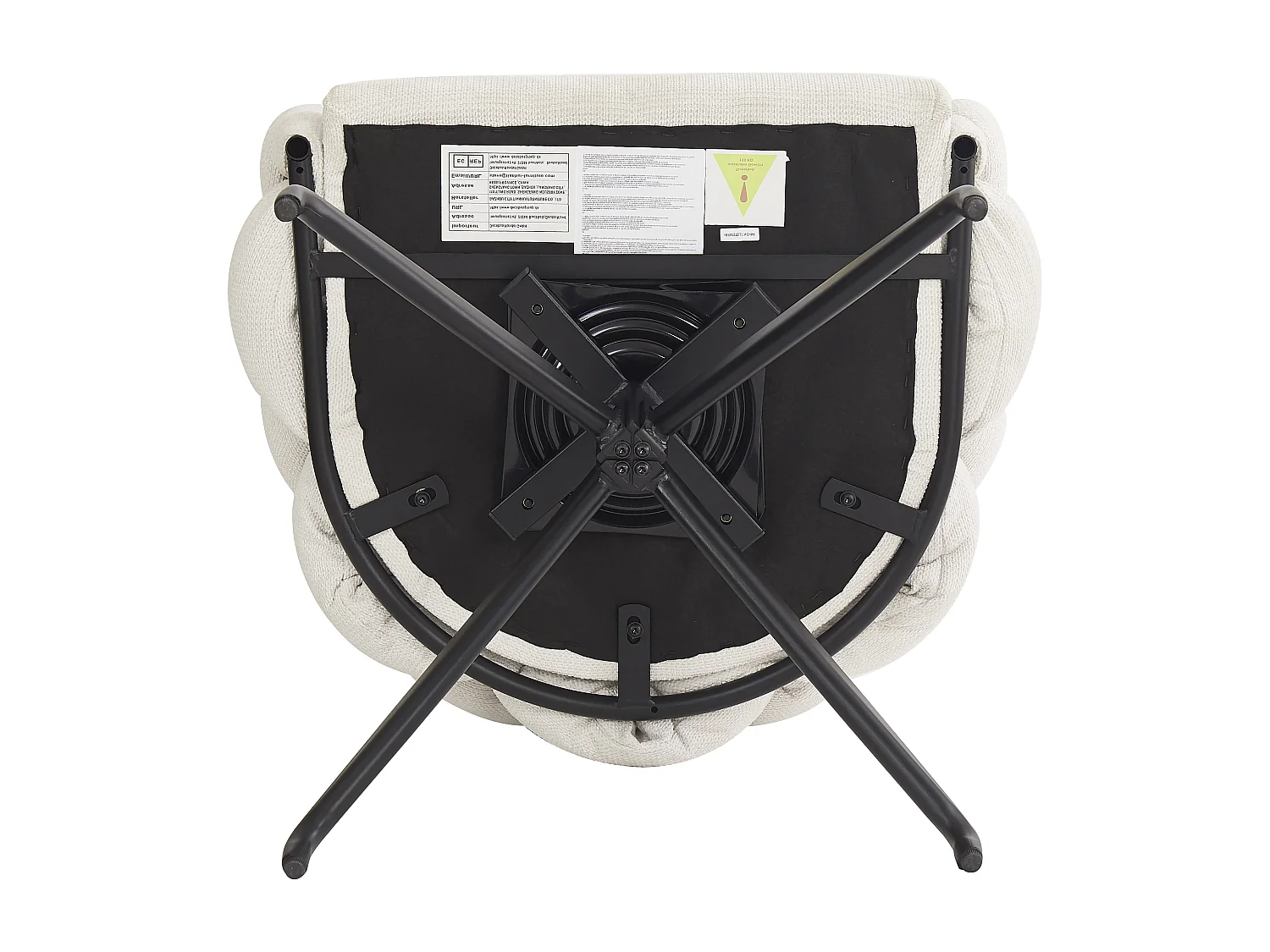 Lot de 2 chaises pivotantes 360°, dossier ergonomique, pieds antidérapants, velours et métal beige